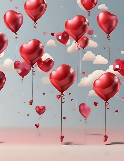 Valentine's Day Heart Balloons