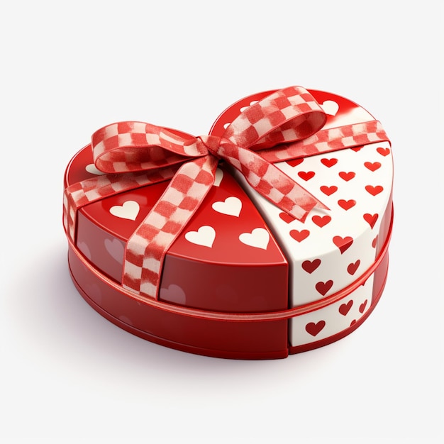 Valentine's Day Heart Shape Gift Box png white background