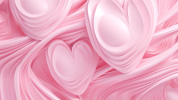 バレンタインデーのハートをテーマにした背景ピンクのバレンタインデーのグリーティング カード生成 AI