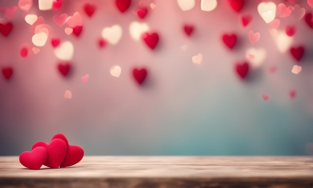 День святого Валентина любовь с сердцами поздравительная карточка с пространством