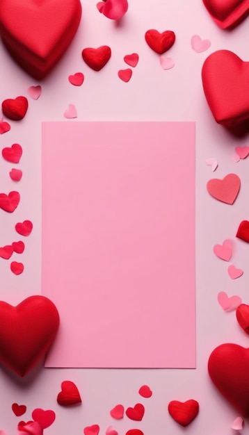 valentine's day mockup copy space