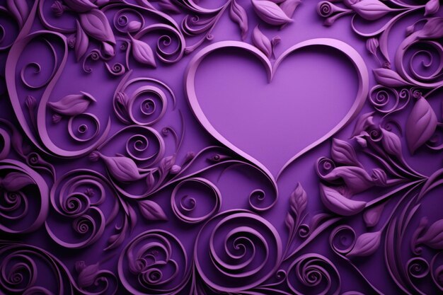 Valentine's day purple color background wallpaper banner