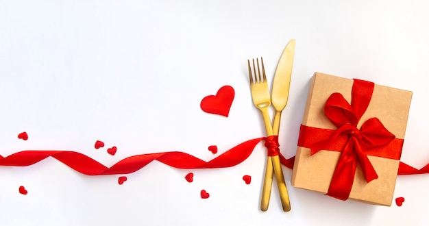 Valentine's day romantic dinner congratulation.