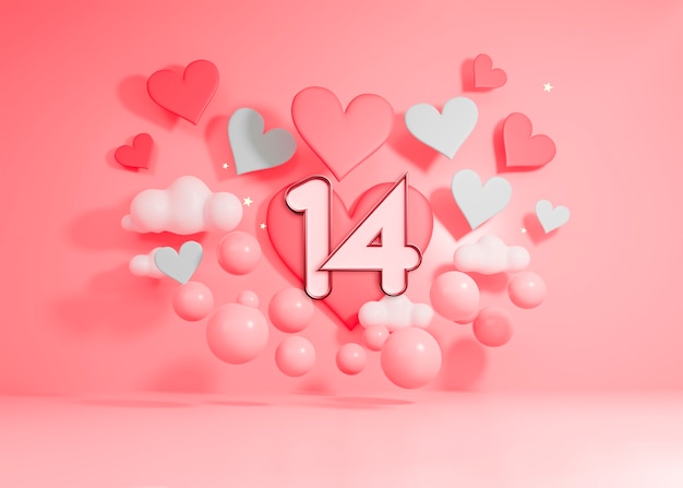 Valentine\'s day sales with balloons