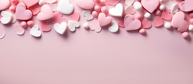 Valentine s Day themed white postcard mockup on a heart patterned background featuring Saint Valentine