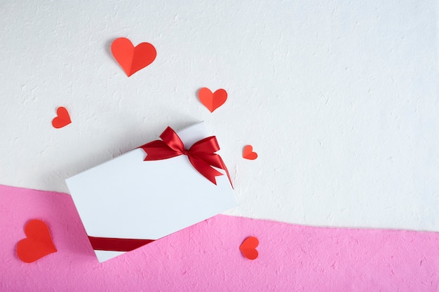 Valentine's day with gift box and heart