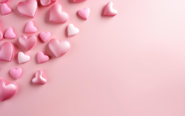 Valentine's Day with pink heart shape on pink background