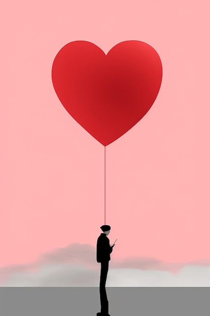 Foto poster di minimalismo per san valentino