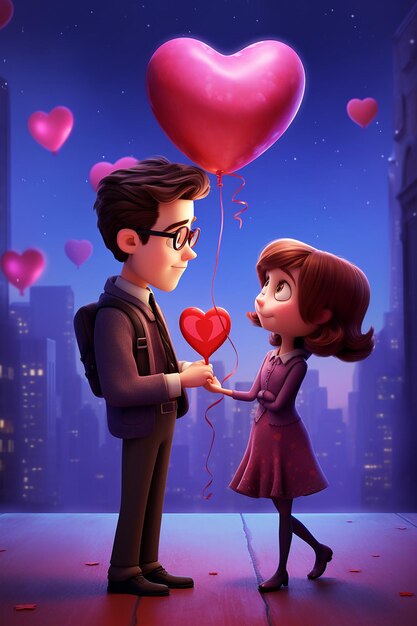 Foto stile daypixar di san valentino