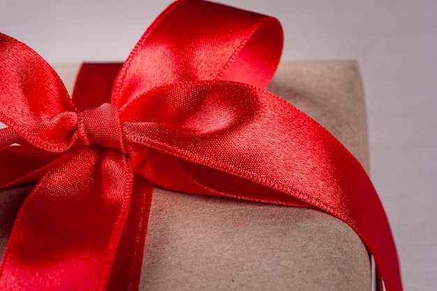 Valentine's gift with red ribbon