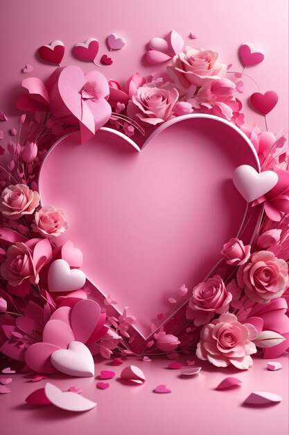 Valentine's pink heart background