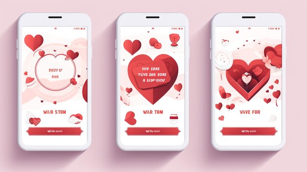 Valentine Smartphone Vector Icon Illustration