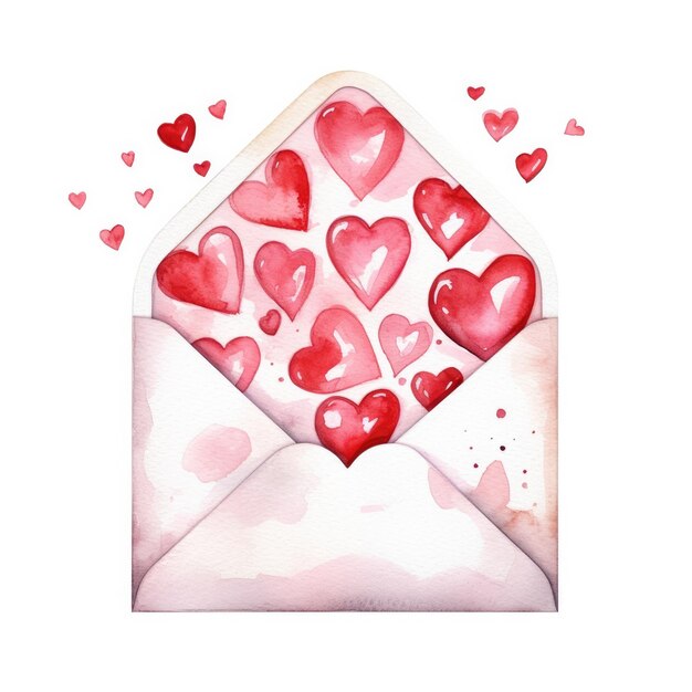 Valentines background watercolor