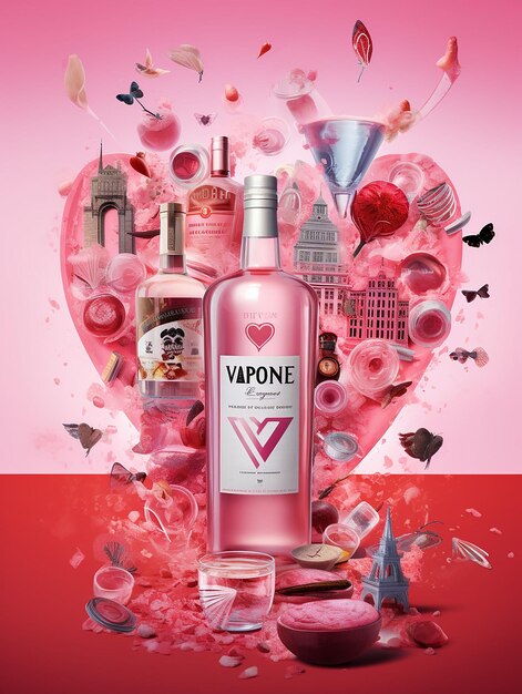 Photo valentines da pink background