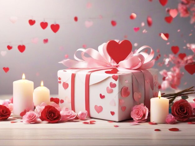 写真 バレンタイン・デー バックグラウンド・バナーデザイン 最高品質 ハイパーリアルなaiイメージ