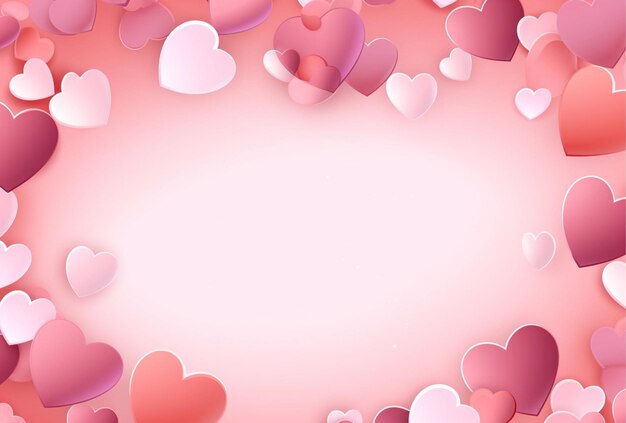 Photo valentines day background hearts love valentines day podium