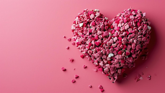 사진 발렌타인 데이 배경 분홍색 배경에 분홍색 심장