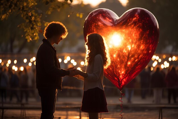 Foto sfondo giorno di san valentino sfondo social media per vday pieno di carte d'amore con l'amore rossa r