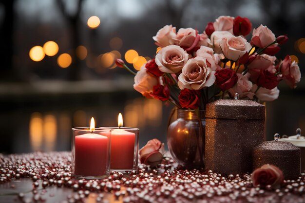Фон дня святого Валентина Фон социальных сетей для дня Святого Валентина полный романтических открыток