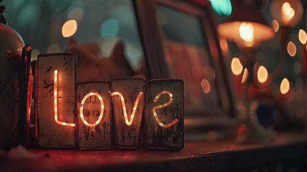 Foto sfondo del giorno di san valentino con candele e luci bokeh