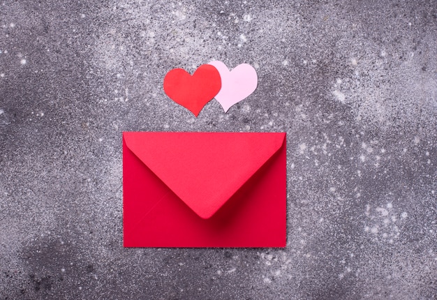 День Святого Валентина фон с конвертом