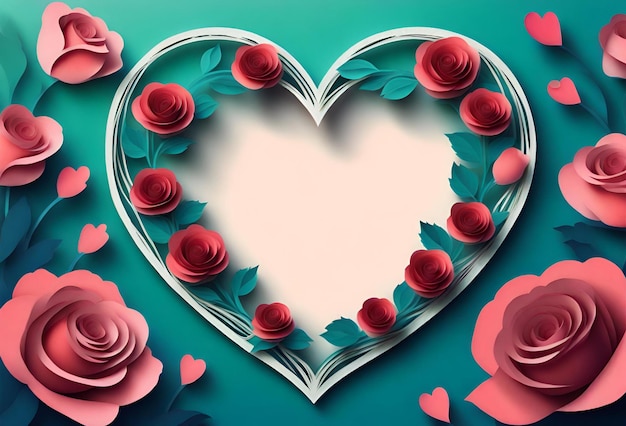 Valentines day background with floral