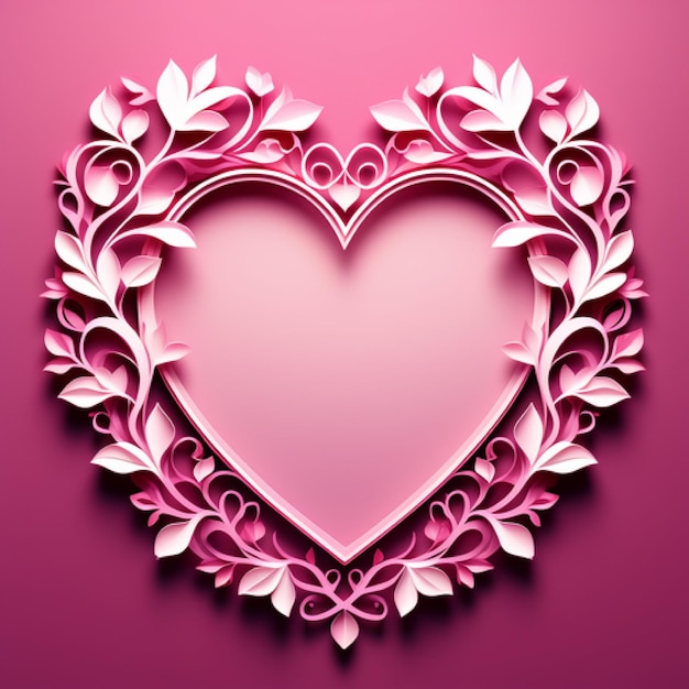 Photo valentines day background with heart and flower element