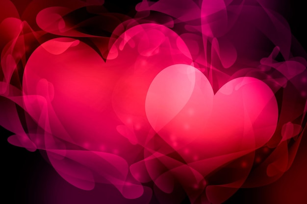 Valentines day background with hearts