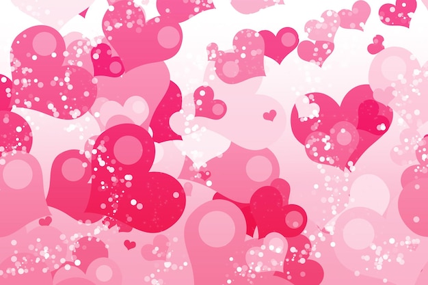 Valentines day background with hearts