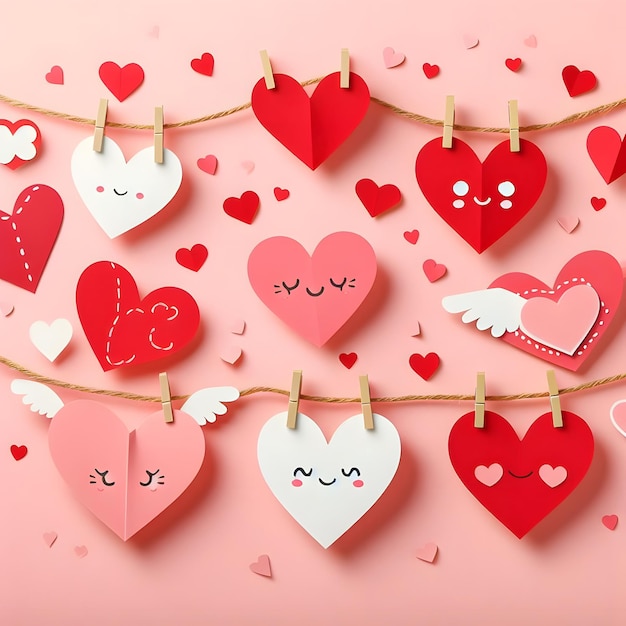 Фон Дня святого Валентина с сердцами