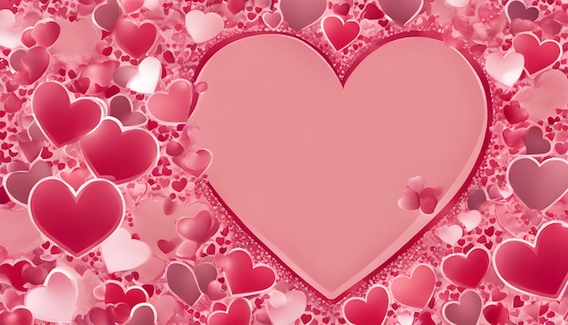 Valentines Day background with hearts