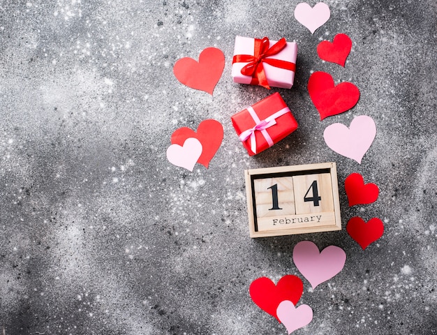 Valentines Day background with  hearts