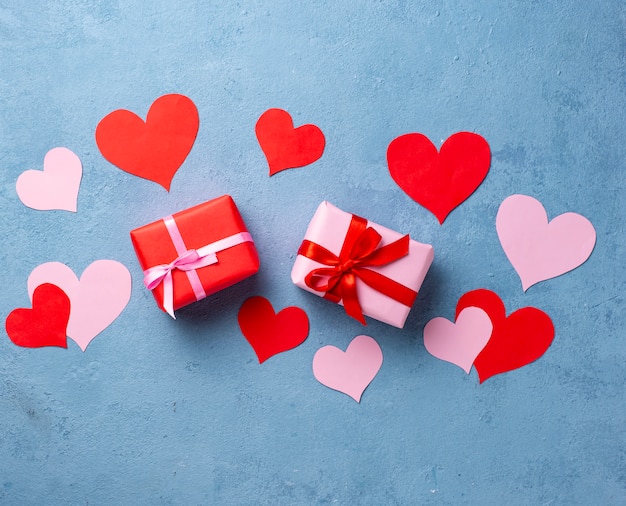 Valentines Day background with hearts