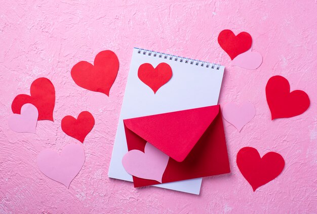 San valentino sfondo con lettere amore