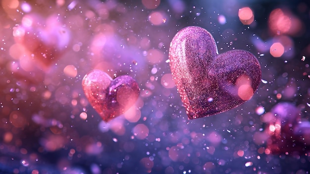 Valentines day background with transparent hearts