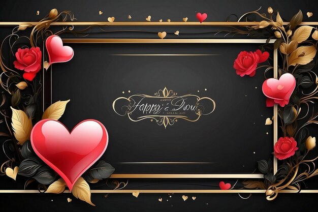 Photo valentines day border and frame design