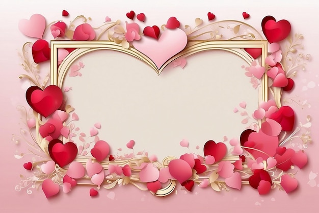 День святого Валентина граница и дизайн рамы