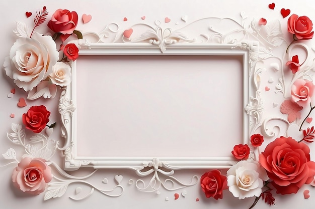 Photo valentines day border and frame design