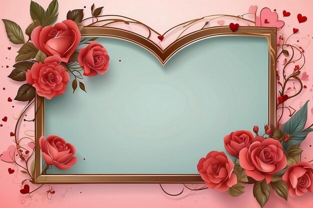 Photo valentines day border and frame design