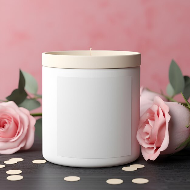 バレンタインデーキャンドルモックアップ (Valentine's Day Candle Mockup) はバランタインデイキャンドルマックアップのメーカー