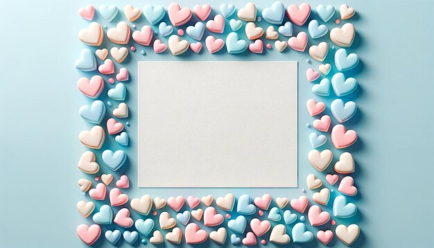 Photo valentines day candy hearts with copyspace saint valentine and love background concept