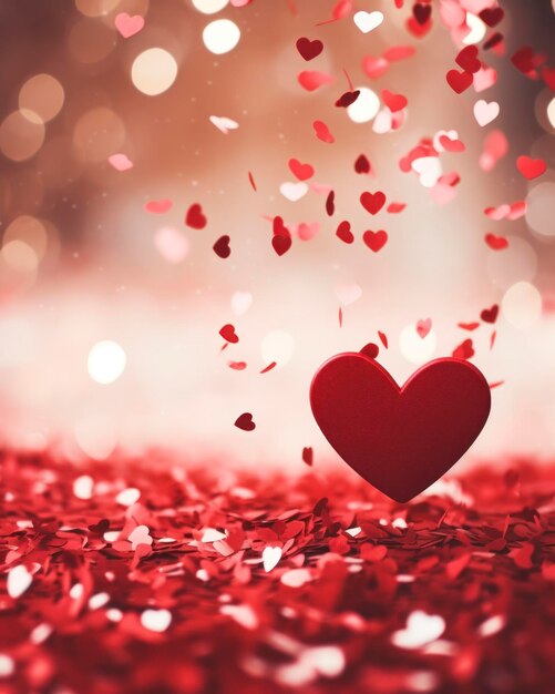 Valentines Day celebrations and Blur the background to enhance the sense of movement and festivity