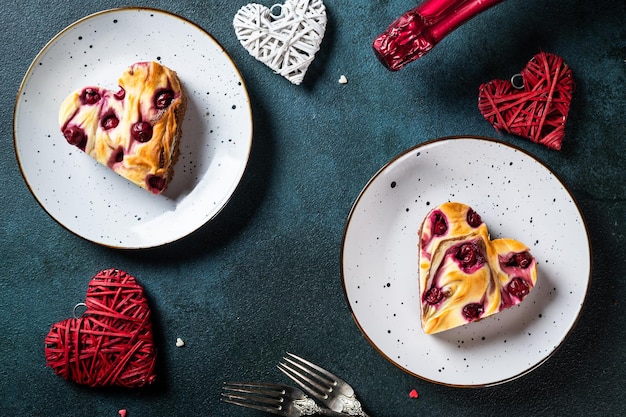 Valentines day dessert Valentines dessert Heart shaped cheesecake brownie with cherry Mothers Day dessert Fathers day dessert Womens day cake Heart cheesecake Heart cake