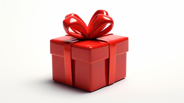 Valentines day gift box isolated on white background Generative ai