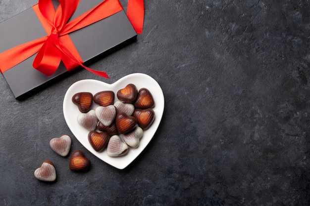 Valentines day heart chocolate