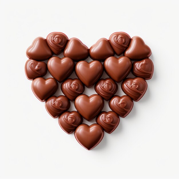 Valentines day heart shaped chocolate