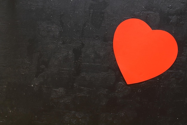 Valentines day hearts on black background