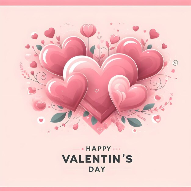 Premium Photo Valentines Day Hearts Card Template Pink Hearts Card premium-photo-valentines-day-hearts-card-template-pink-hearts-card