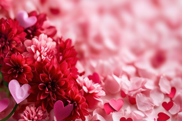 Valentines Day Hearts and Flowers