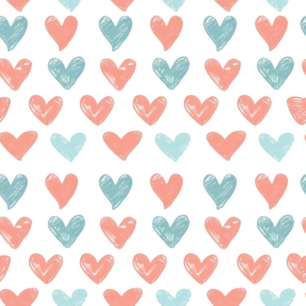 Valentines Day hearts seamless pattern Can be used for gift wrapping wallpaper background